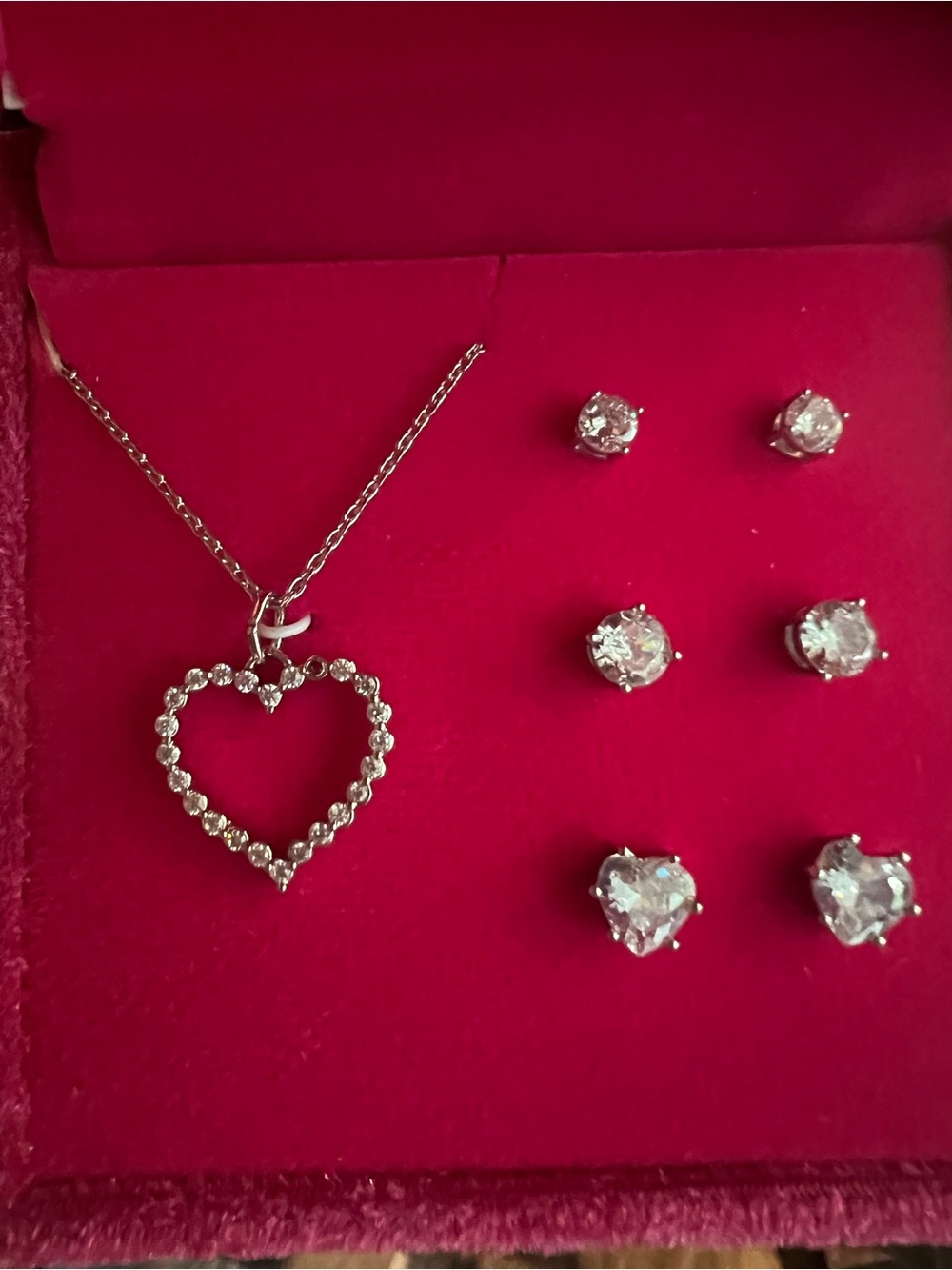 JTV Bella Luce Cubic Zirconia Heart Pendant Necklace Set